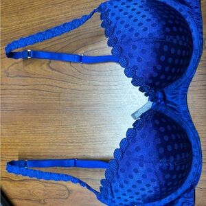 Aerie 34B Royal Blue Polka Dot Bra slight push up